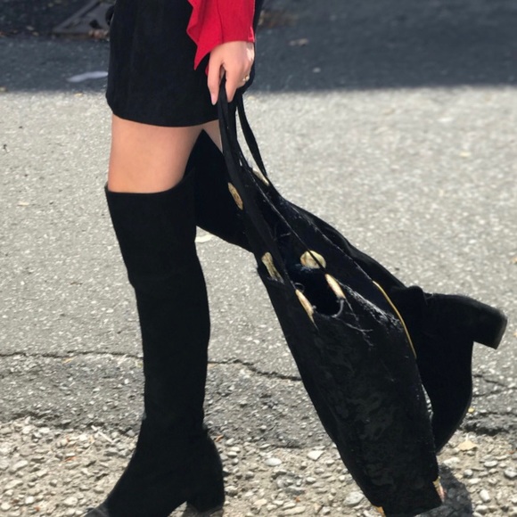 ZARA Genuine Suede Thigh High Boots ‘38/7.5’ - Picture 1 of 5